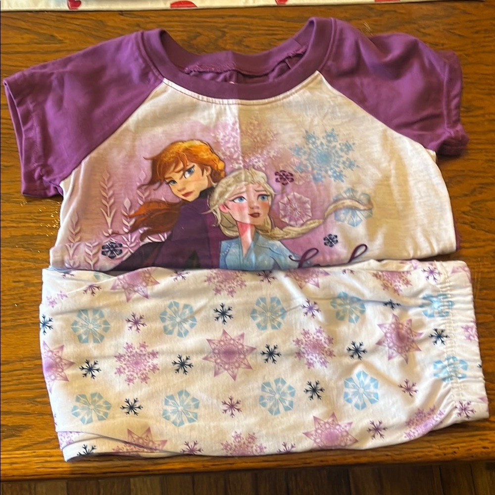 Kids Pajama Set - Purple and White